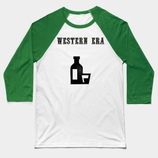 Western Era - Whiskey Bottle and Glass Baseball T-Shirt